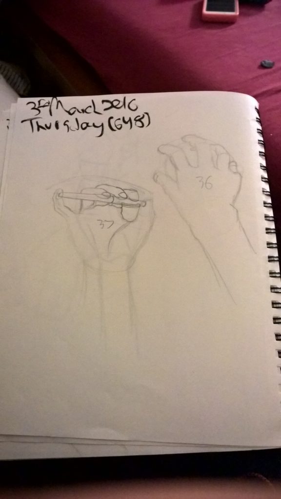 #100handchallenge Numbers Thirty-six to Fifty-two