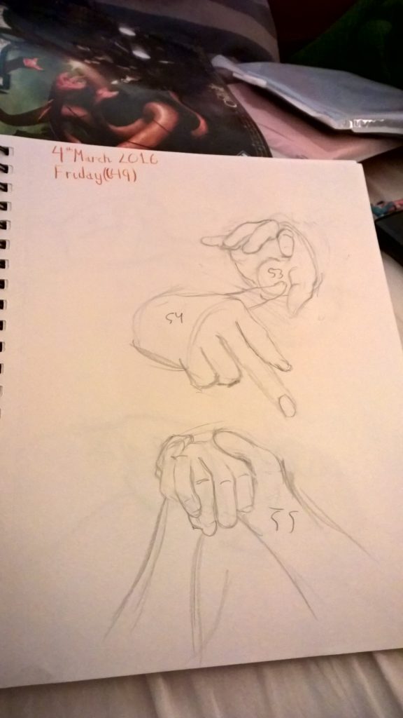 #100handchallenge Numbers Fifty-three Through Fifty-eight