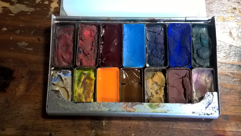 Current Watercolor & Gouache Palette May 2017